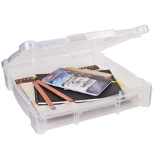 26912AE, Scrapbook Box, Craft and Hobby Storage Box, Clear, 12 inches, Plastic