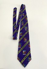Vintage 1992 Nicole Miller 100  Silk Sports Theme Neck Tie  I  d Rather Be   