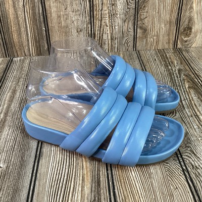 Vionic Womens Safari Mayla Comfort Slides Sandals Blue Size 6 New
