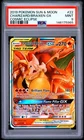 2019 POKEMON SUN & MOON COSMIC ECLIPSE #22 CHARIZARD & BRAIXEN GX PSA 9