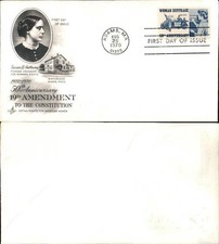 FDC 50th Anniversary 19th Amendment the Constitution 1970 Adams, MA