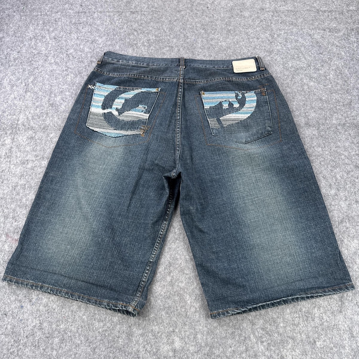90s ecko エコー 多ロゴ ペインター デニム ジョーツ ワイドショーツ 90s ecko unltd デニムペインターパンツ | RIDDLE clothing
