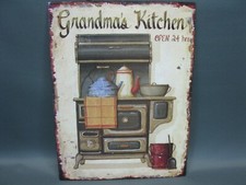 Nostalgia Metal Sign Oven Kitchen Witch Cottage 25 CM X 33 CM Grandmas Kitchen