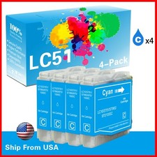 4-Pack Brother LC51 Ink Cartridge for MFC-230C MFC-240C MFC-665CW MFC-5860CN