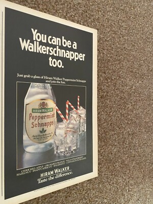 RSBK1 WERBUNG 12X7 HIRAM LAUFLERNWAGEN PFEFFERMINZSCHNAPS