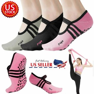 Non-Slip Women Yoga Socks Skid Grips Pilates Fitness Ballet Exercise Floor Socks