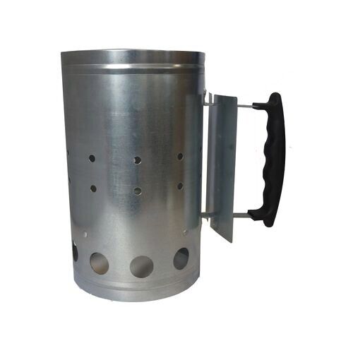 Jumbuck 3.7L Galvanised Steel BBQ Charcoal Chimney Starter Heat Coal - Picture 1 of 10