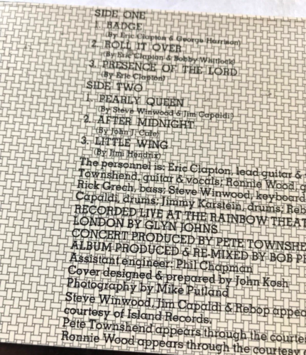 Eric Clapton Rainbow Concert Vinyl LP Live Album 1973 - Picture 6 of 6