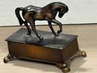 Vtg Metal Pencil Sharpener Small Prancing Horse On a Box  Collectible Hong Kong — photo 5