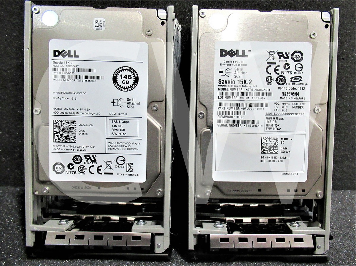 LOT OF 10 - Dell X162K ST9146852SS 146GB 15K RPM 6Gb/s 2.5