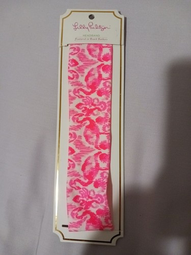 Lilly Pulitzer Women's 2" Pink Knotted Stretch Headband Beach Bathers New! - Picture 3 of 3
