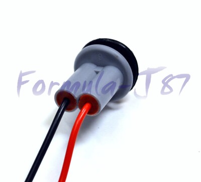 Universal Pigtail Wire Female Socket 194 T10 PGS License Plate Tag Light Bulb B - Foto 9