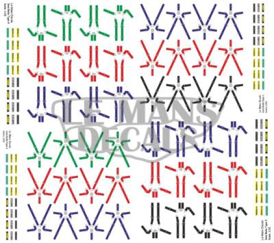Décalcomanies Harnais/baquet/ceinture De Sécurité Pour Modèles Réduits 1:18, 1:24, 1:32, 1:43, 1:64, 1:87 - Marque Le Mans - Neuf