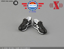 X-TOYS ESCALA 1/6 NEGRO DEPORTE Tenis Zapatos para 12"" HOMBRE Figura de Acción