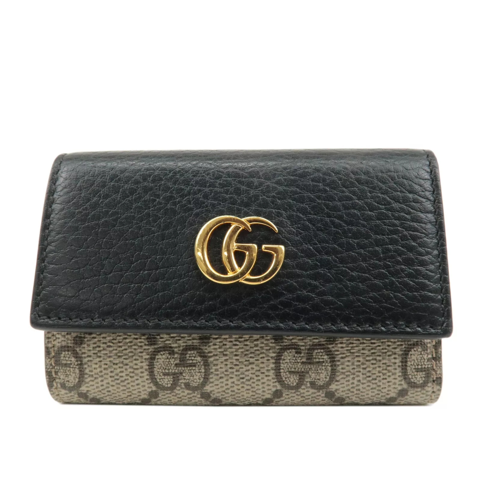 Authentique étui à 6 clés GUCCI GG Marmont GG Supreme cuir noir 456118 d'occasion