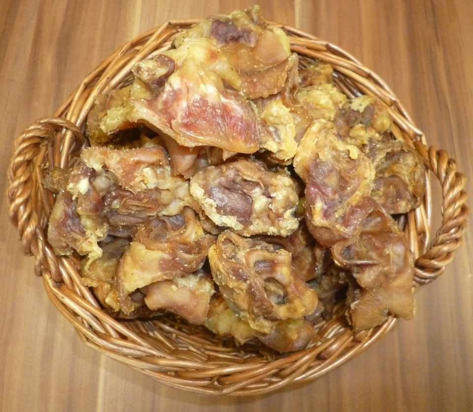 KAUSNACK24 3 Kg SCHWEINEOHRMUSCHELN Kauartikel wie Dörrfleisch Rinderohren Pansen Ziemer