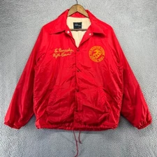 Vintage Artex US Marine Corps ROTC Jacket Men's Medium Red Yellow Chain Stitched