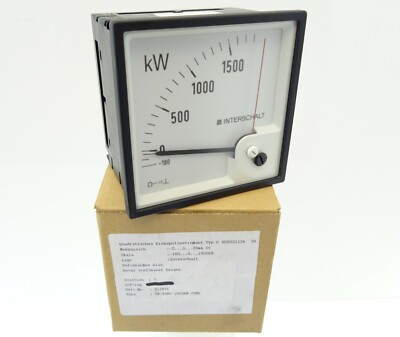 Drehspulinstrument Wattmeter DEIF DQ96 Leistungsmesser -180-0-1800kW 60002112630