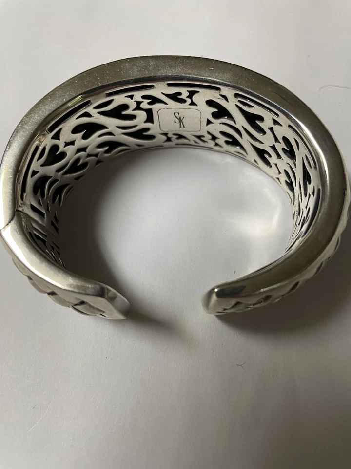 Brazalete tejido cesta esterlina Scott Kay Foto 3 de 4