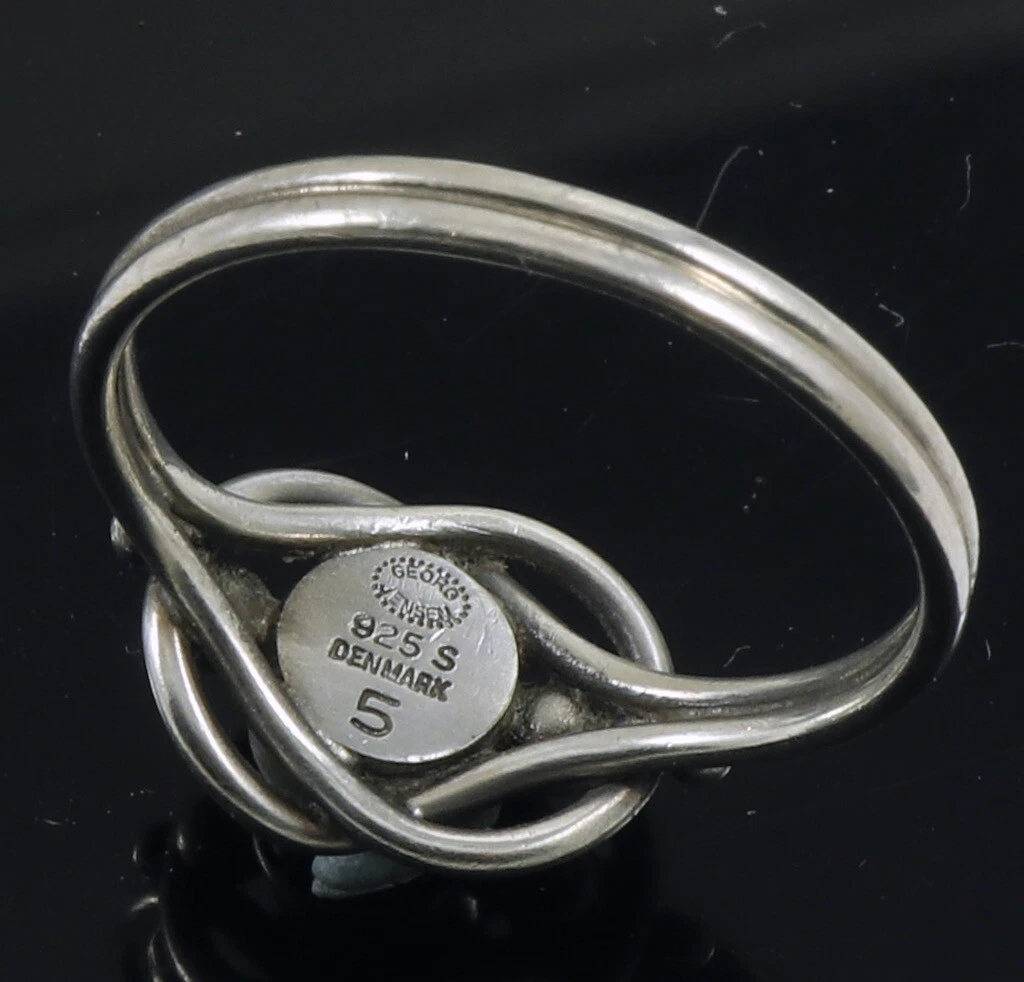 Georg Jensen. Sterling Silver Ring with Moonstone 5. eBay