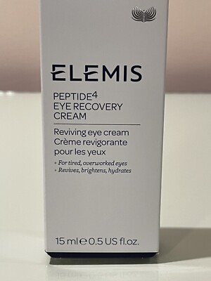 NIB ELEMIS Peptide 4 Eye Recovery Cream .5oz Reviving Brightens Hydrates 15ml 