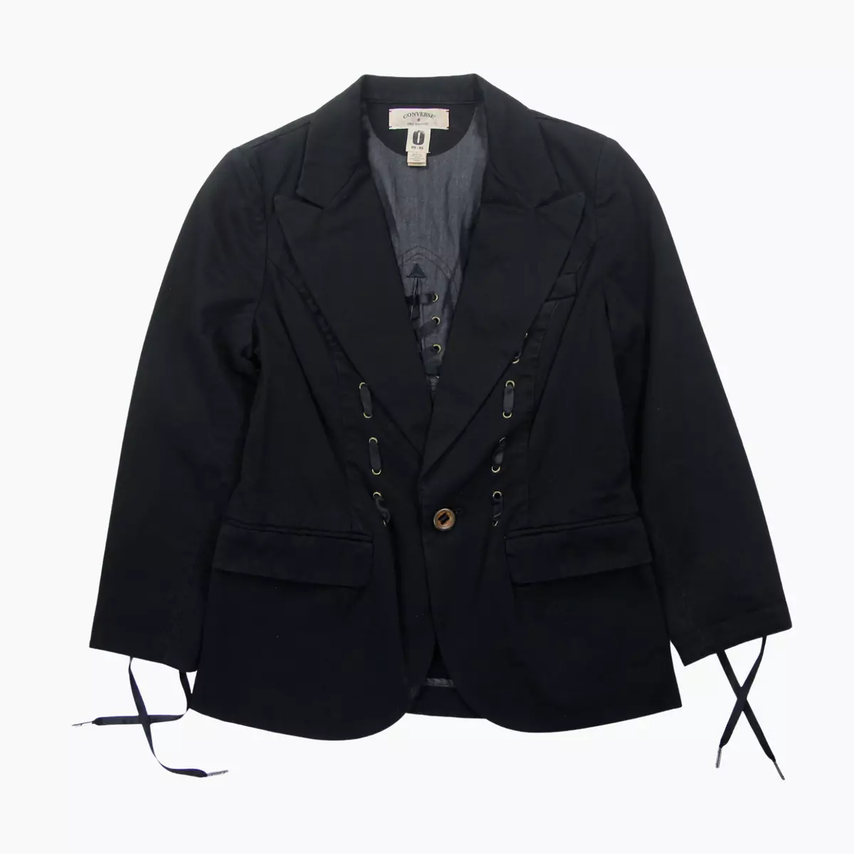 Converse John Varvatos Stylish Black Lace Blazer Size M Women s Rrp 343 New Tags