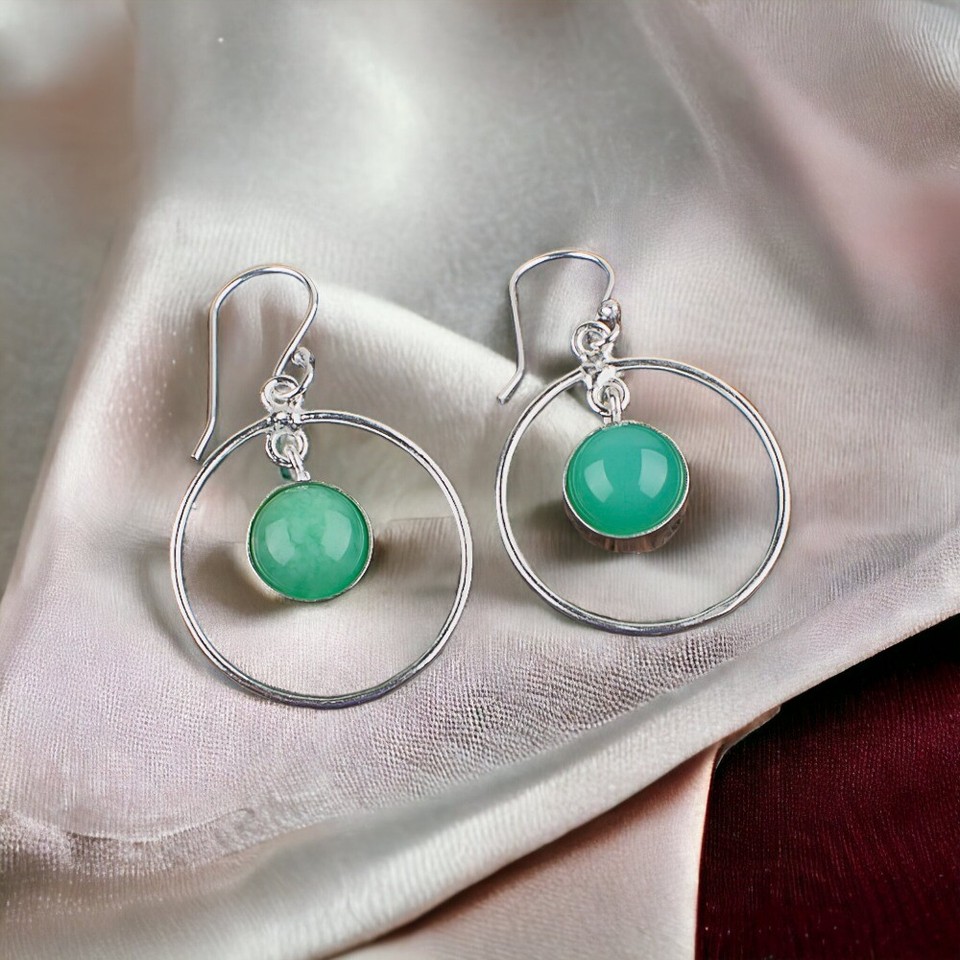 925 Sterling Silver Multi stone Green Purple Clust