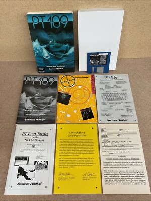 TP 109 Torpedo Boat Simulation Spectrum Holobyte Big Box PC 1987