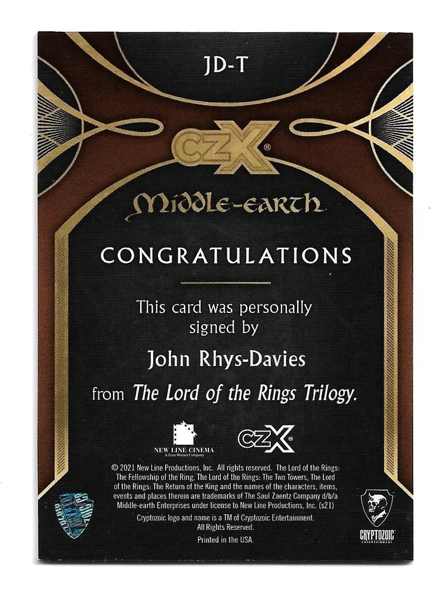 2022 CZX Middle Earth Autograph JD-T John Rhys-Davies as Treebeard