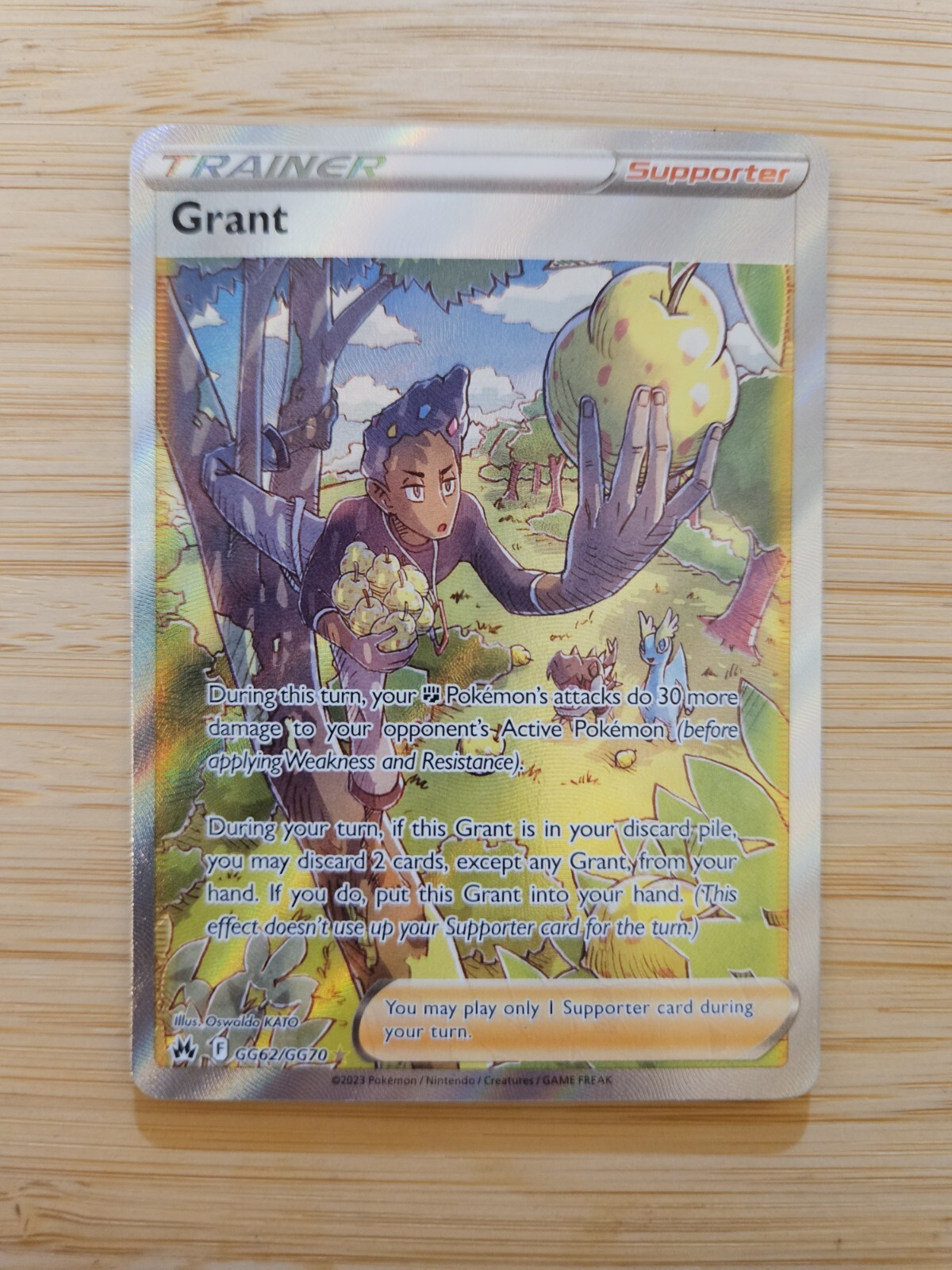 Grant GG62/GG70 Crown Zenith Galarian Gallery NM Full Art Pokemon Card