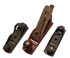 3 Vintage Hand Planes - Dunlap, Metal, Woodworking, Carpentry, Antique Tools USA