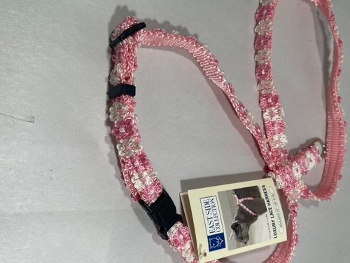 Luxury Lace Cat Collar Harness and Leash Set Pink and White New and Gorgeous - Picture 6 of 10