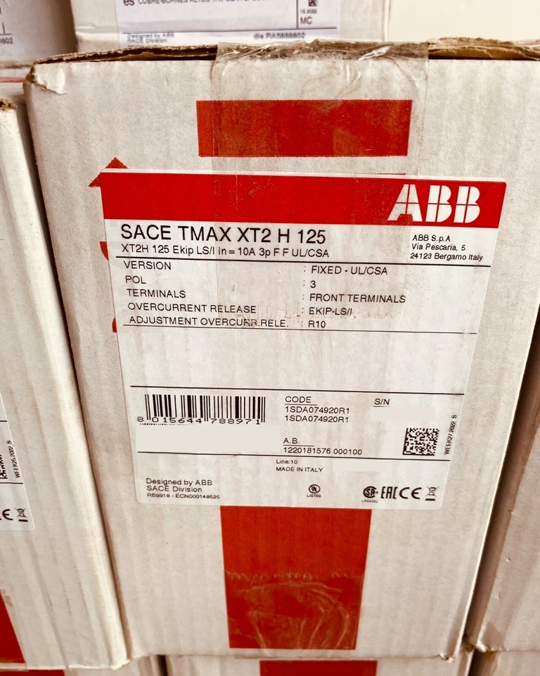 Interruptor ABB TMAX XT2H 125 Ekip LS/I In = 10A 3p F F UL/CSA Foto 4 de 4