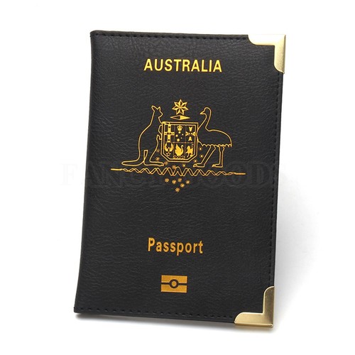 Passport Cover Holder Wallet Travel ID Case with Metal Copper Corners - Picture 6 of 9