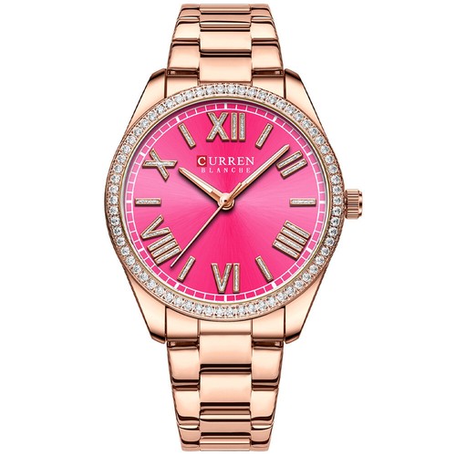 CURREN Women Watch Rhinestone Girl Watches Roman Numerals Office Lady Wristwatch - Bild 25 von 26