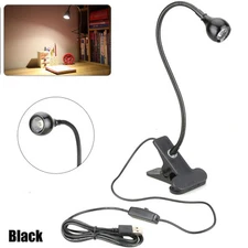 USB Flexible Reading LED Light Clip-on Beside Bed Desk Table Lamp Book Lamp New