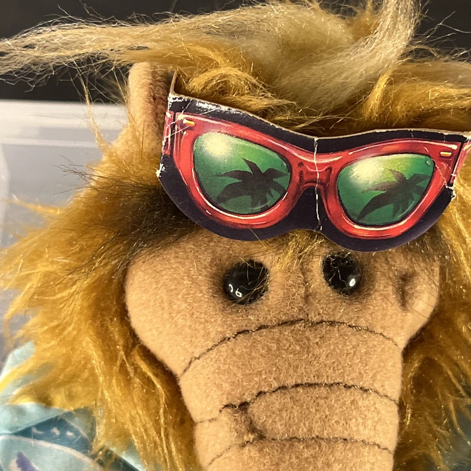 Alf Alien Hawaiian Surfer Marioneta de Mano Burger King Vintage 1988 Peluche 11" Juguete Foto 2 de 4