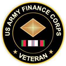 US Army Finance Corps Veteran Bumper Sticker Military Vinyl Soldier Decal 5"