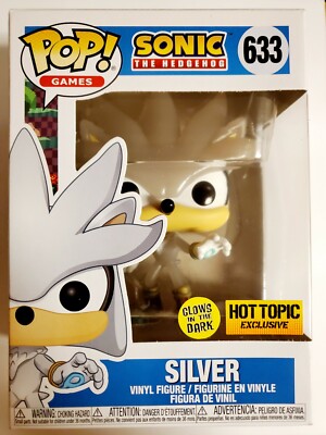 Funko Pop! Sonic The Hedgehog SILVER Hot Topic Exclusive NEW IN