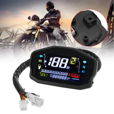 Universal LCD Digital Motorräder Tachometer Tageskilometerzähler Drehzahlmesser