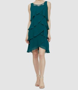 sl fashions embellished shift dress and jacket