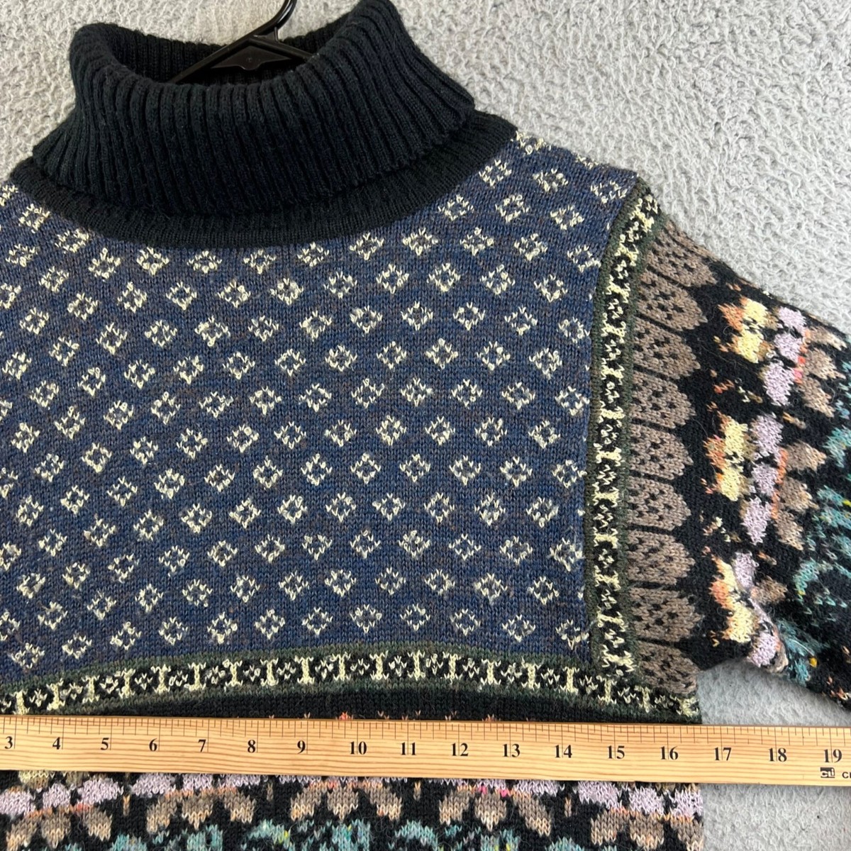 Vintage Jason Maxwell Floral Striped Women's Knit turtle