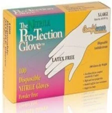 Blue Nitrile Disposable Gloves Powder Free Textured 5 Mil Thickness Latex Free