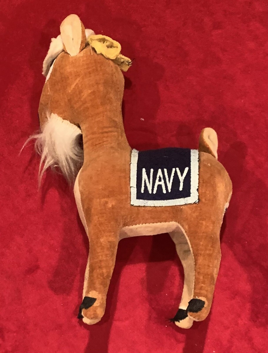 Vintage 1940's Navy US Naval Academy Goat Mascot Stuffed Doll