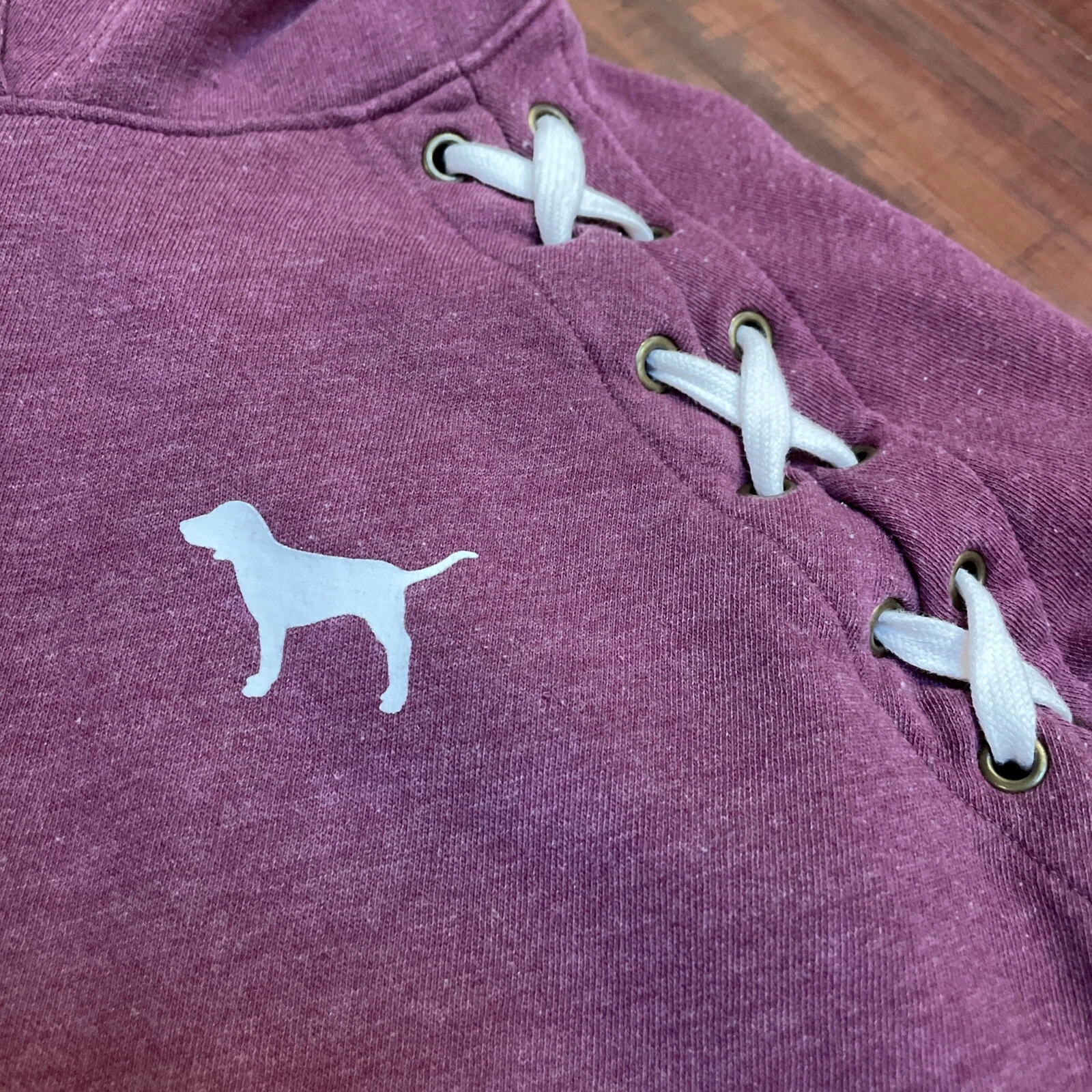 UNDERCOVER Felpa con cappuccio maglione cropped manica lunga ROSA marrone Victoria's Secret taglia M