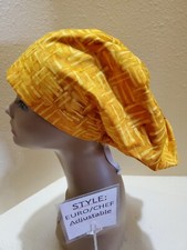 African Print batik Women's Euro/Chef Surgical Scrub Hat/Cap Handmade