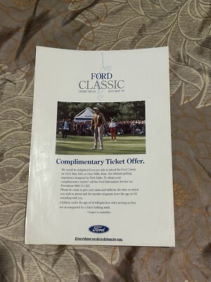 Ford Oldtimer Meet Ticket Angebot/Einladung 1995