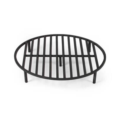 Ash & Ember Round 28'' Fire Pit Grate, High Efficiency Elevated Steel Grate