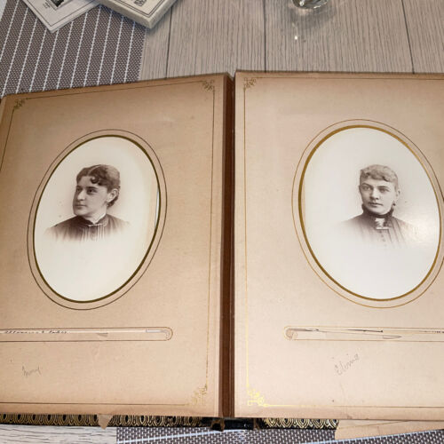 Antico album di carte armadio vittoriano del 1885 pieno di carte armadio - Foto 9 di 21
