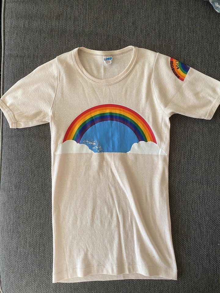 20 世纪 70 年代/80 年代彩虹迪斯科舞厅 T 恤波士顿 MA LGBTQ 同性恋兴趣迪斯科俱乐部 — 第 3/4 张图片